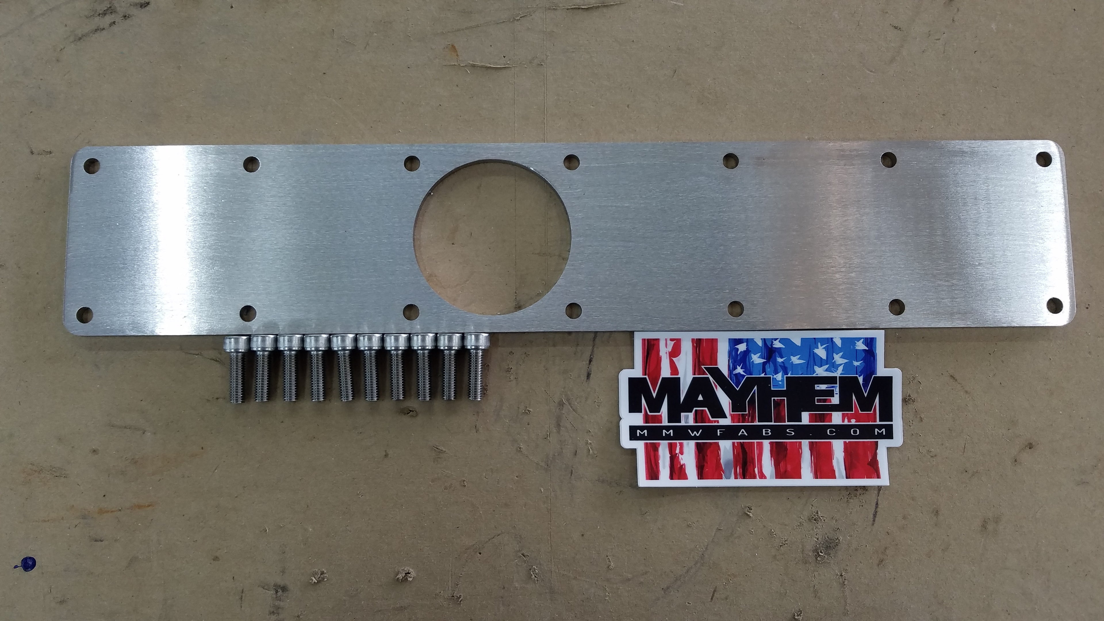 Cummins Turbo Diesel 6BT 5.9L 12 & 24 valve Custom Intake Manifold Plate (3.00" round hole)