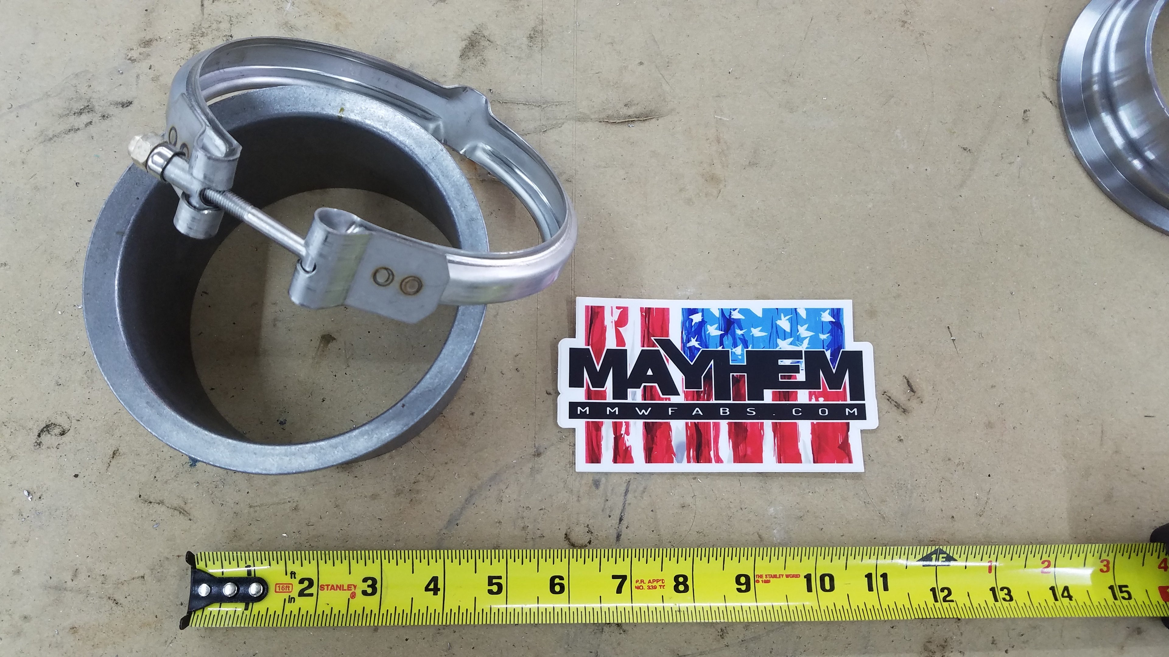 S400 / K31 T6 Exhaust Outlet Flange and Clamp (Stub Pipe) Mild Steel and Stainless