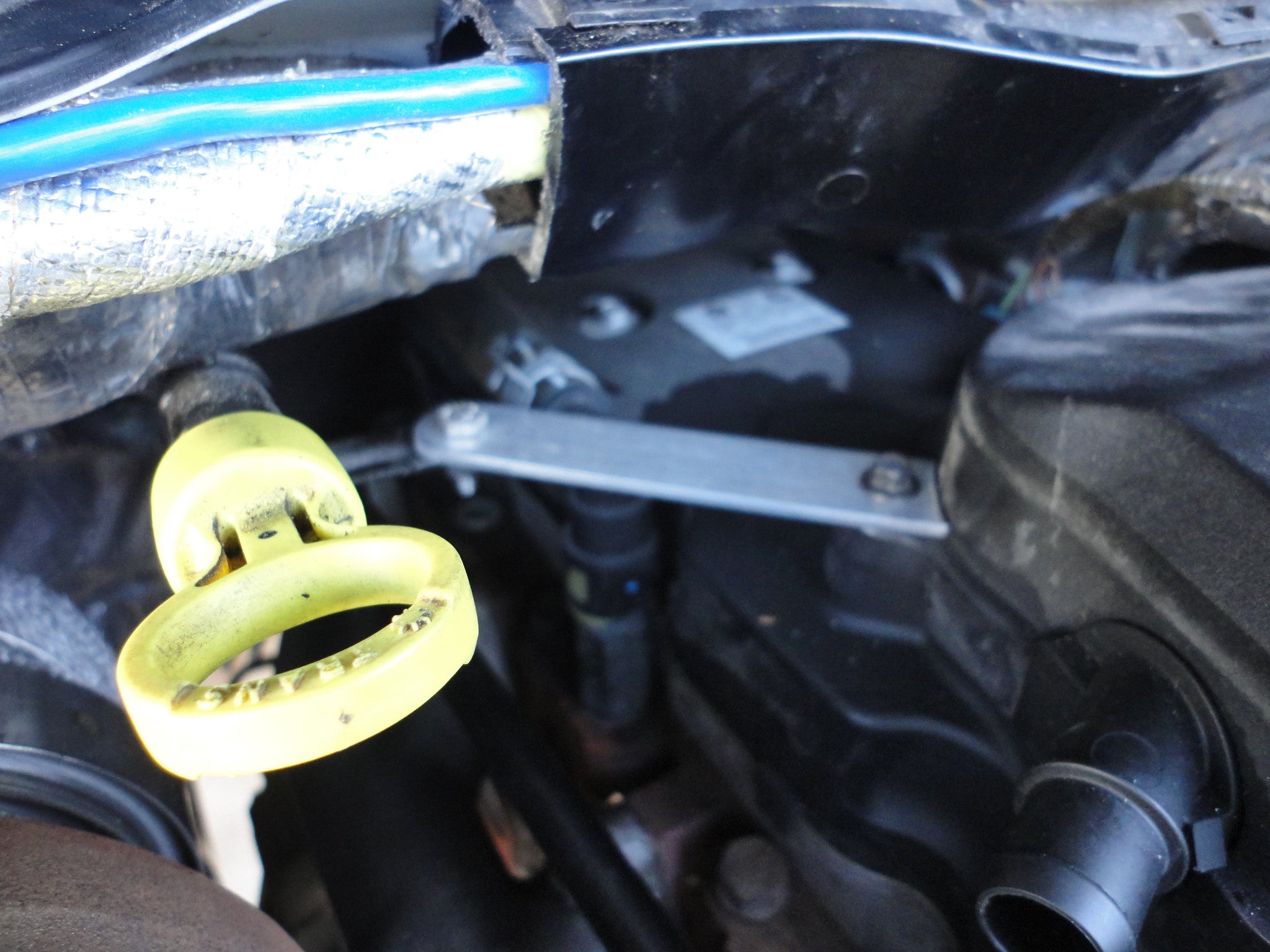 Dodge 6.7L Cummins Transmission dipstick relocation bracket